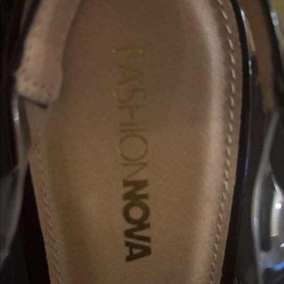 Fashion Nova Black and Transparent Heels - Picture 6 of 7